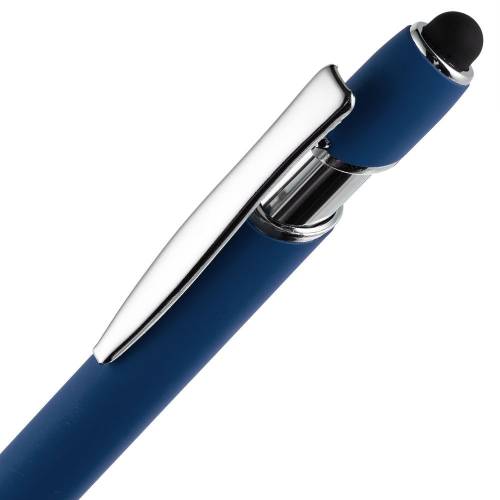 Ручка шариковая Pointer Soft Touch со стилусом, темно-синяя фото 5