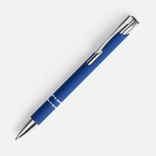 Ручка шариковая Keskus Soft Touch в футляре, синяя фото 4