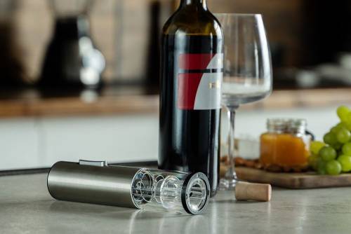 Электрический штопор с ножом для фольги Wine Diesel, серебристый фото 9