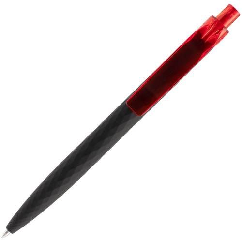 Ручка шариковая Prodir QS01 PRT-P Soft Touch, черная с красным фото 5