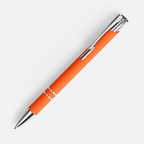 Ручка шариковая Keskus Soft Touch, оранжевая фото 2