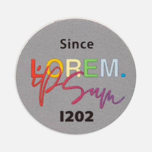 Наклейка тканевая Lunga Round, M, серая фото 3