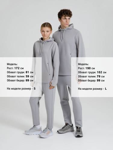 Худи унисекс Begi, серое фото 15