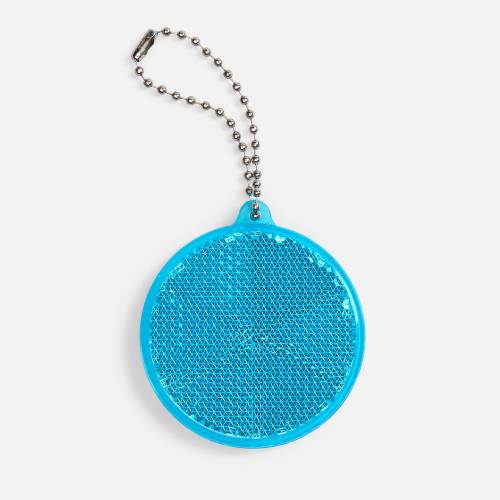 Пешеходный светоотражатель с цепочкой «Круг», синий фото 2 Пешеходный светоотражатель с цепочкой «Круг», синий фото 2