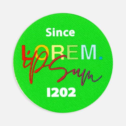 Наклейка тканевая Lunga Round, M, зеленый неон фото 3