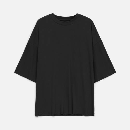 Футболка унисекс оверсайз T1, черная фото 7