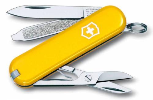 Нож-брелок Classic 58 с отверткой, желтый фото 2