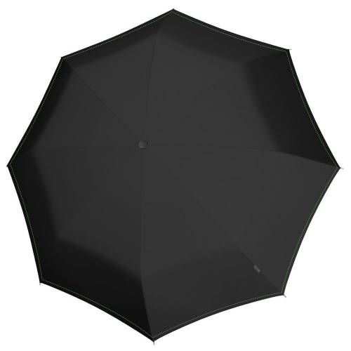 Складной зонт U.090, черный с неоново-зеленым фото 3