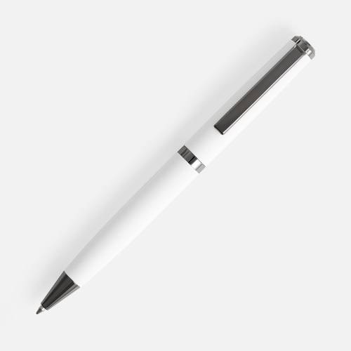 Ручка шариковая Inkish Gunmetal в футляре, белая фото 3