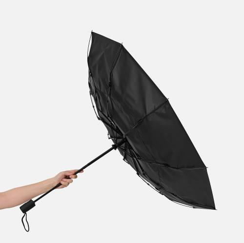 Складной зонт Dome Double с двойным куполом, черный фото 8