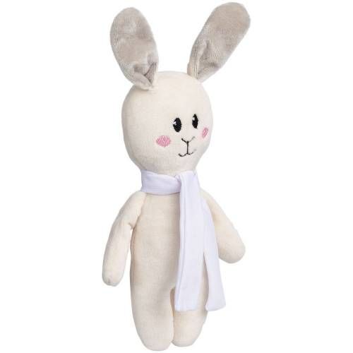 Мягкая игрушка Beastie Toys, заяц с белым шарфом фото 3
