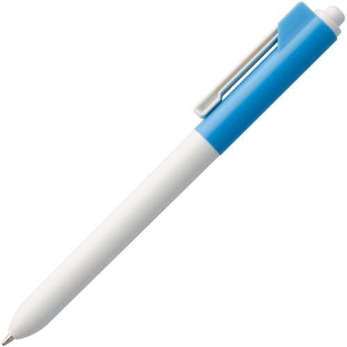 Ручка шариковая Hint Special, белая с голубым фото 3
