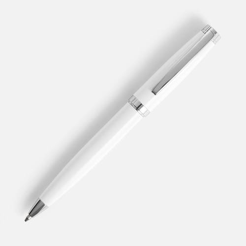 Ручка шариковая Letra Chrome, глянцевая, белая фото 3