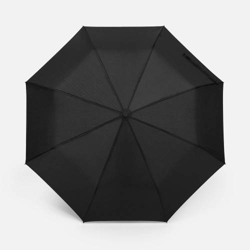 Зонт складной Smooth Move с плавным закрытием, черный фото 3