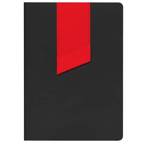 Ежедневник Bookmark, недатированный, черный с красным фото 3