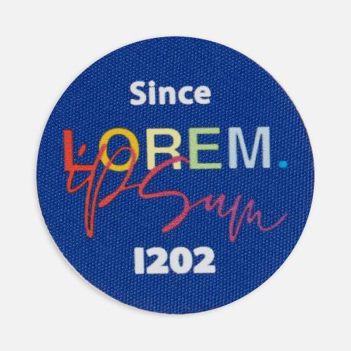 Наклейка тканевая Lunga Round, M, синяя фото 3