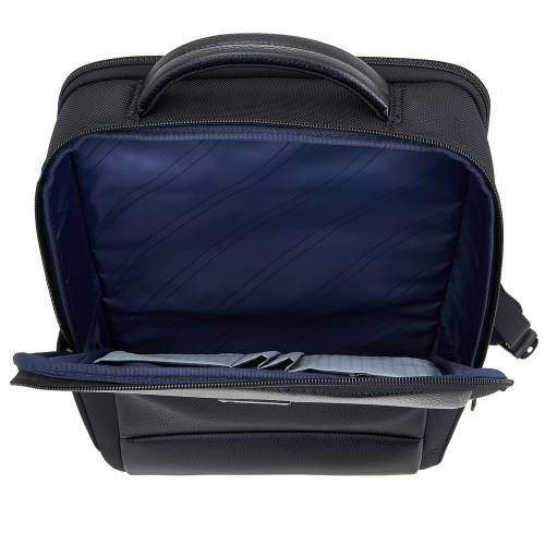Рюкзак для ноутбука Santiago Slim с кожаной отделкой, черный фото 6