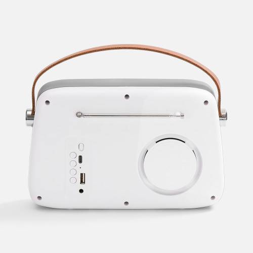 Bluetooth-колонка с радио Retronica, белая фото 5