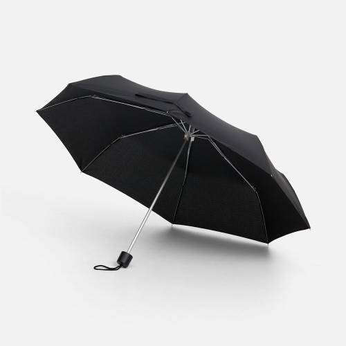 Зонт складной Light, черный фото 2