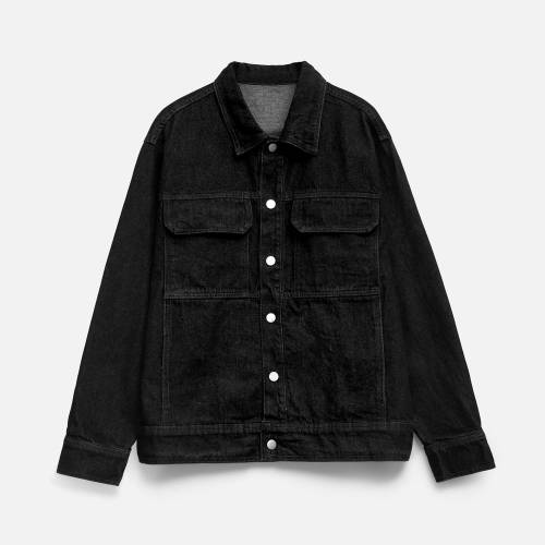 Куртка джинсовая O2, черная фото 2