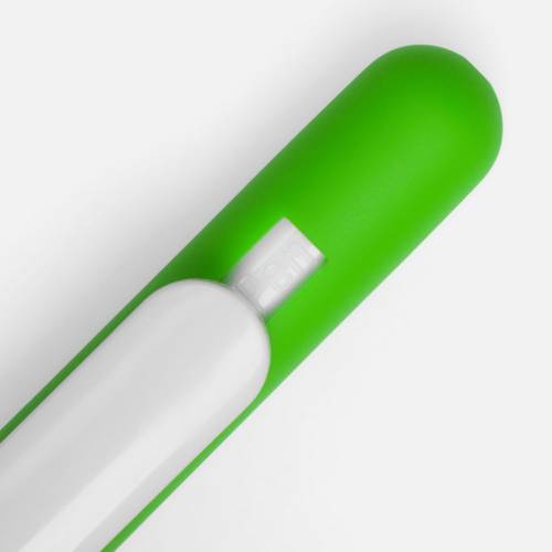 Ручка шариковая Swiper Soft Touch, зеленая с белым фото 4