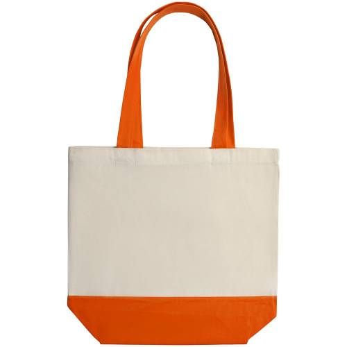 Холщовая сумка Shopaholic, оранжевая фото 4
