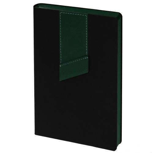 Ежедневник Bookmark, недатированный, черный с зеленым фото 2