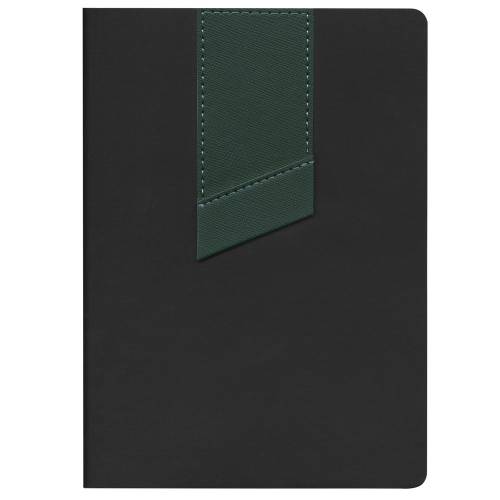 Ежедневник Bookmark, недатированный, черный с зеленым фото 3