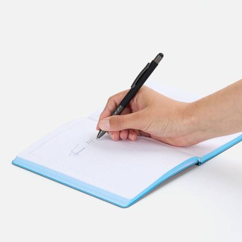 Ручка шариковая Digit Soft Touch со стилусом, черная фото 5 Ручка шариковая Digit Soft Touch со стилусом, черная фото 5