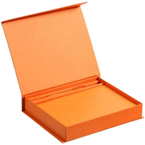 Коробка Duo под ежедневник и ручку, оранжевая фото 5