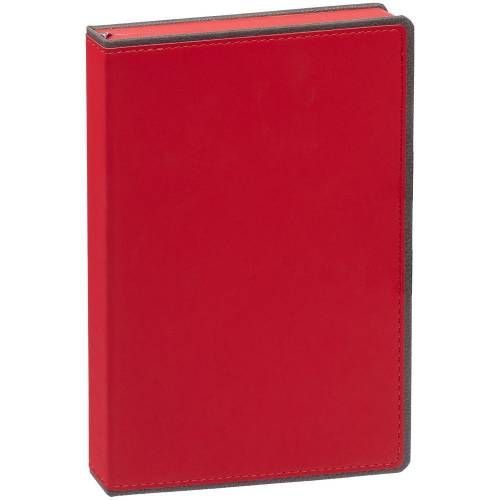 Ежедневник Frame, недатированный, красный с серым фото 3