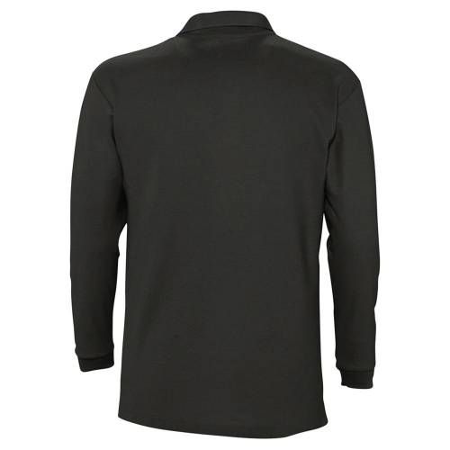 Рубашка поло мужская с длинным рукавом Winter II 210 черная фото 3