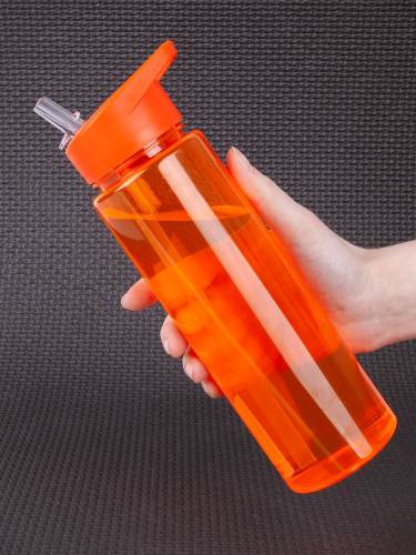 Бутылка для воды Holo, оранжевая фото 5