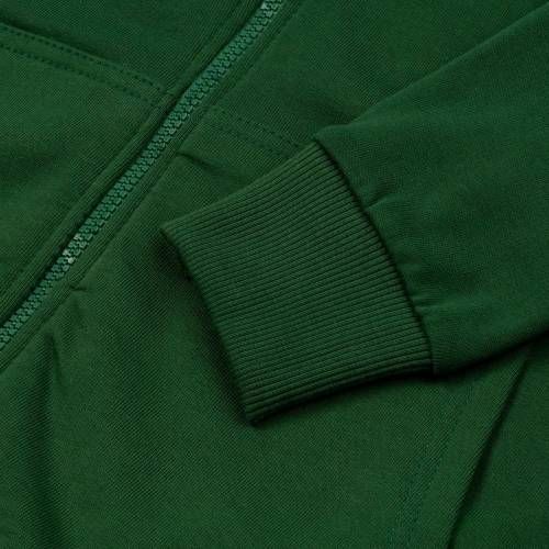 Толстовка с капюшоном на молнии Unit Siverga Heavy, темно-зеленая фото 5