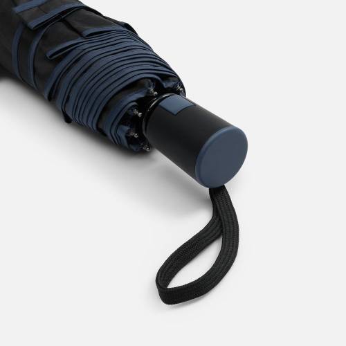 Зонт складной Edgeline, темно-синий фото 7