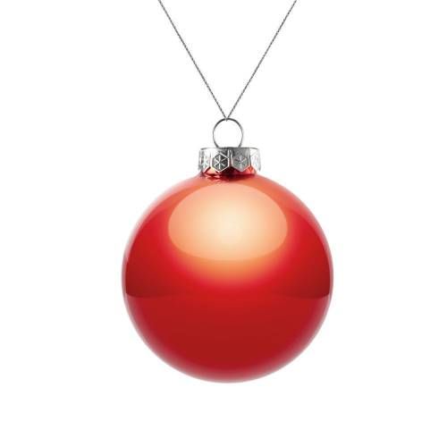 Елочный шар Finery Gloss, 8 см, глянцевый красный фото 2