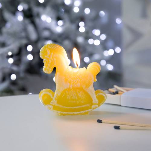 Свеча фигурная «Лошадка-качалка», желтая фото 6 Свеча фигурная «Лошадка-качалка», желтая фото 6