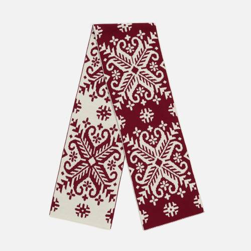 Шарф Wintertude L, красный с белым фото 2