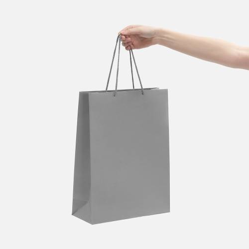 Пакет бумажный Porta XL, серый фото 4