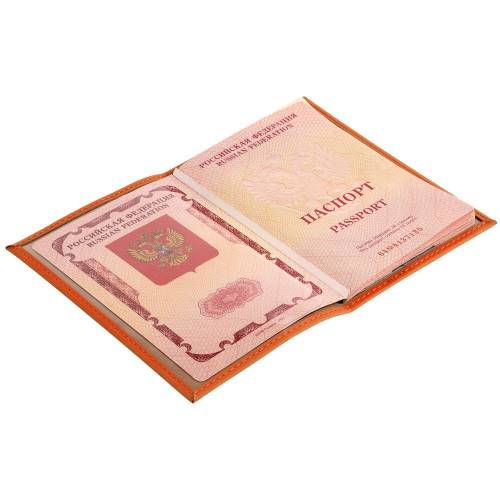 Обложка для паспорта Shall, оранжевая фото 5