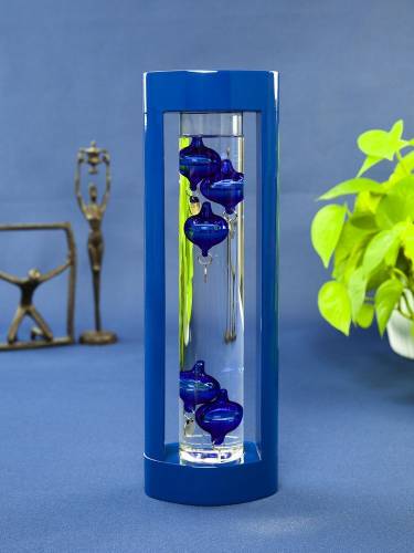 Термометр «Галилео» в деревянном корпусе, синий фото 9
