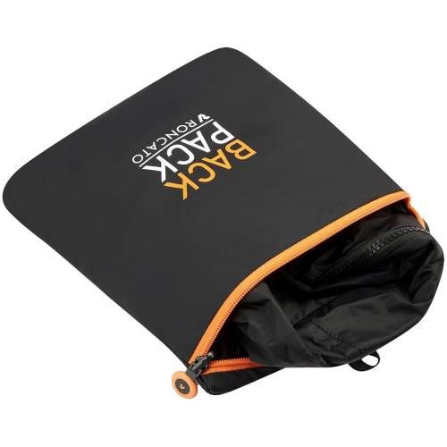 Складной рюкзак Compact Neon, черный с оранжевым фото 9
