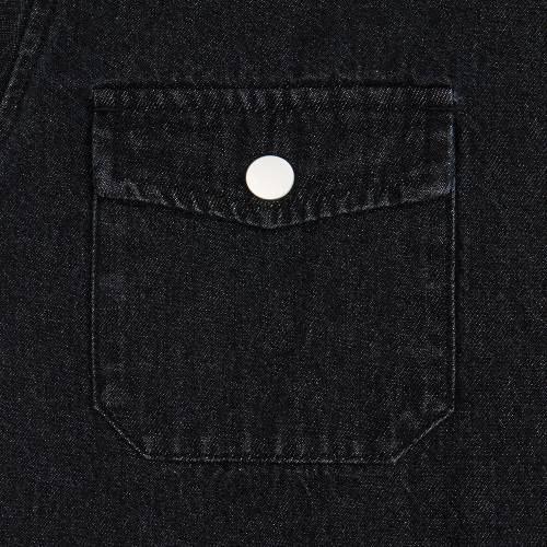 Куртка джинсовая O3, черная фото 8