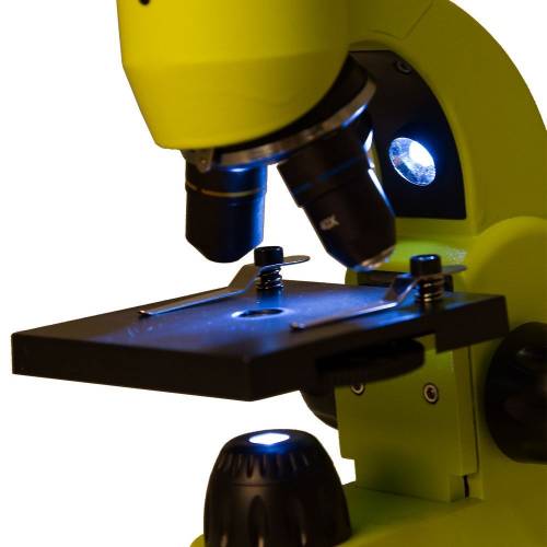 Монокулярный микроскоп Rainbow 50L с набором для опытов, зеленое яблоко фото 7