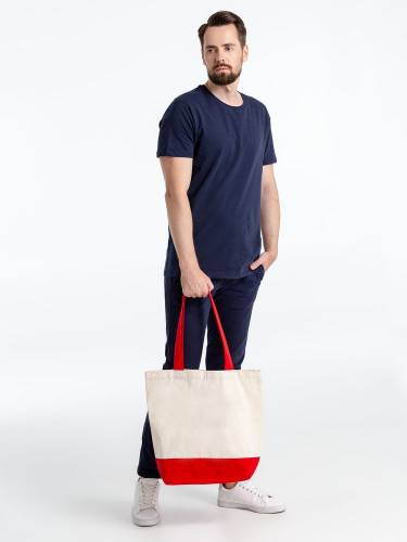 Холщовая сумка Shopaholic, красная фото 8