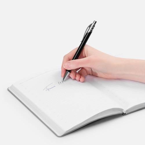 Ручка шариковая Undertone Metallic, черная фото 5