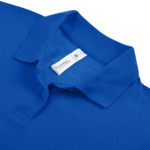 Рубашка поло женская ID.001 ярко-синяя фото 4