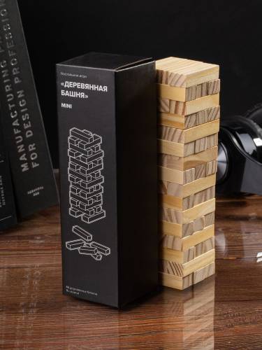 Игра «Деревянная башня мини», неокрашенная фото 9