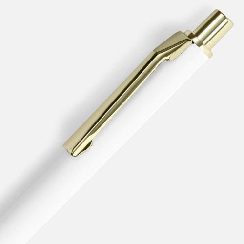 Ручка шариковая Lobby Soft Touch Gold, белая фото 4 Ручка шариковая Lobby Soft Touch Gold, белая фото 4