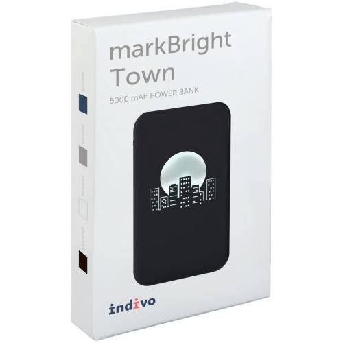 Аккумулятор с подсветкой markBright Town, 5000 мАч, черный фото 12